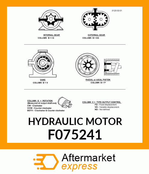 HYDRAULIC MOTOR F075241