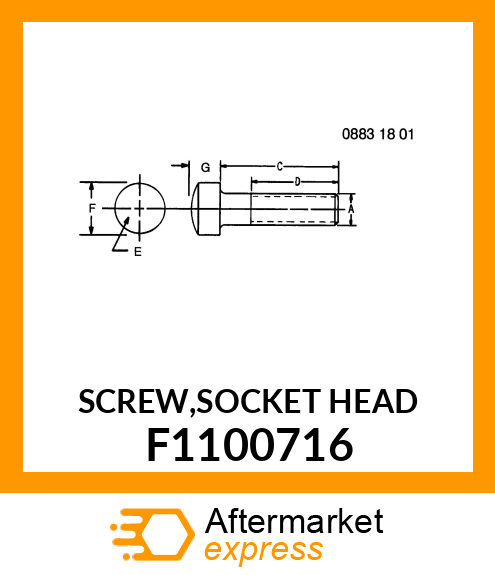 SCREW,SOCKET HEAD F1100716