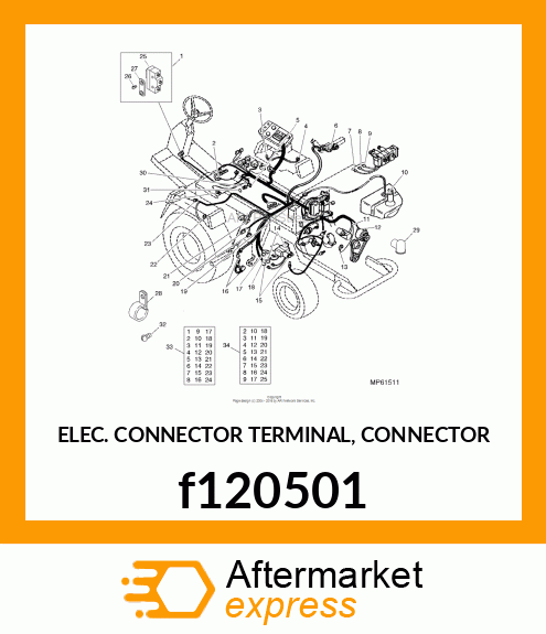 ELEC. CONNECTOR TERMINAL, CONNECTOR f120501