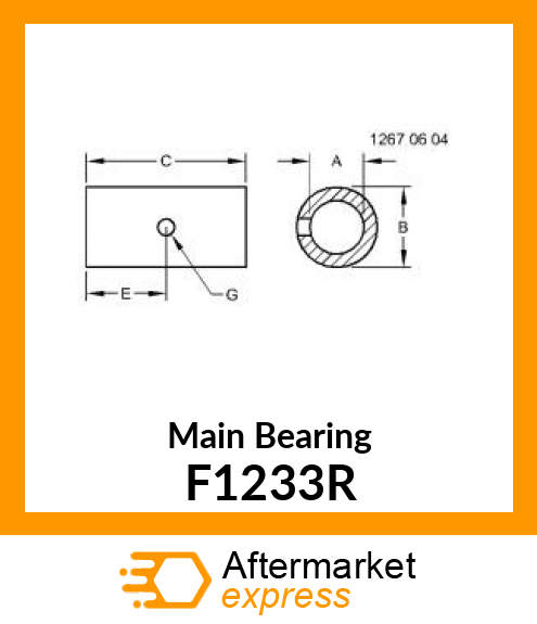 BUSHING,MAIN BEARING F1233R