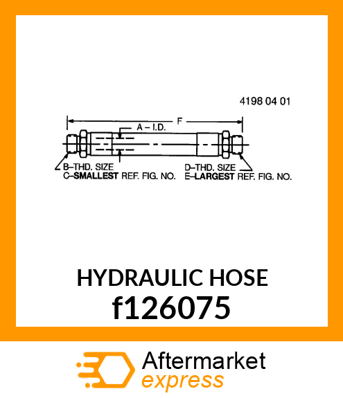 HYDRAULIC HOSE f126075