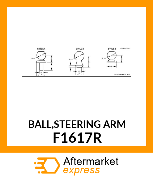 BALL,STEERING ARM F1617R