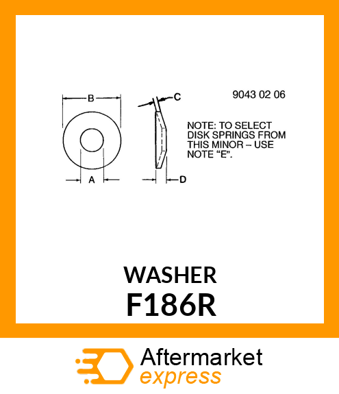 WASHER,BELT PULLEY BEARING F186R