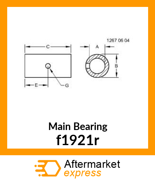 BUSHING,MAIN BEARING f1921r