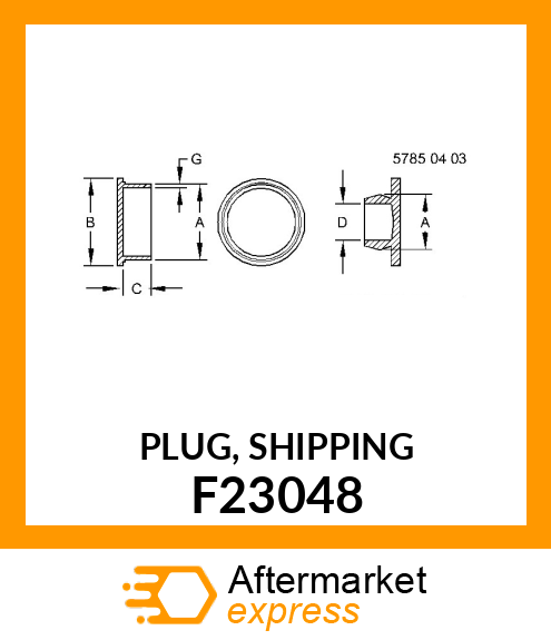 PLUG, SHIPPING F23048