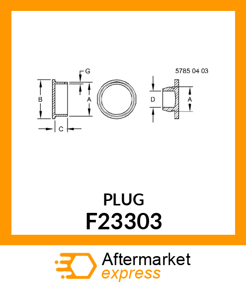 PLUG, SHIPPING F23303