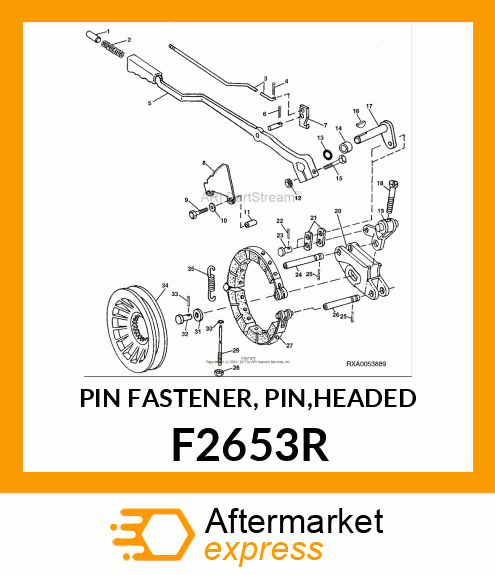 PIN FASTENER, PIN,HEADED F2653R