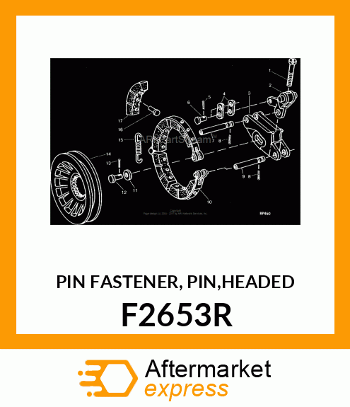 PIN FASTENER, PIN,HEADED F2653R