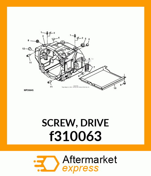 SCREW, DRIVE f310063