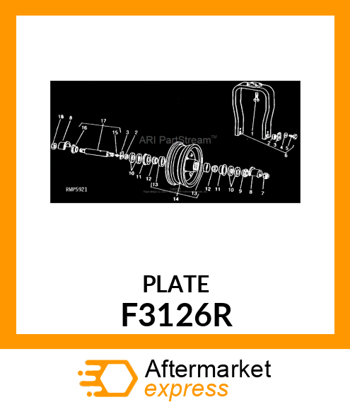 PLATE,FRONT AXLE NUT LOCK F3126R