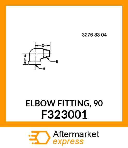 ELBOW FITTING, 90 F323001