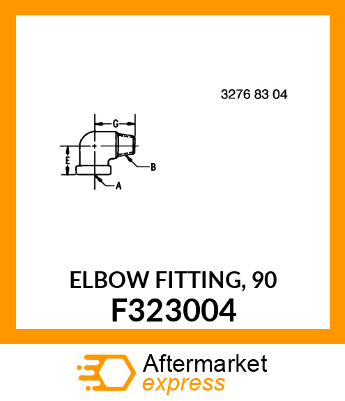 ELBOW FITTING, 90 F323004