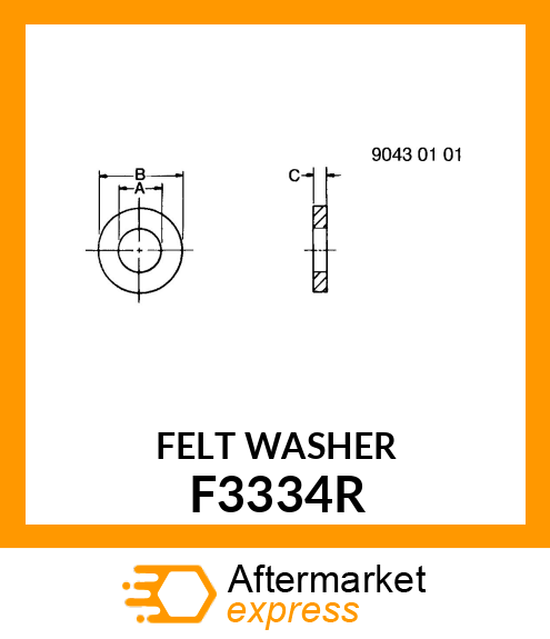 WASHER,FELT F3334R