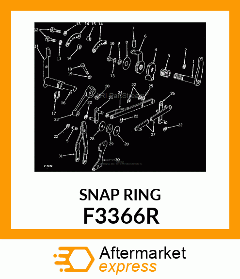 SNAP RING, RETAINING F3366R