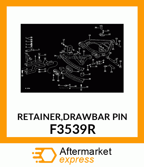 RETAINER,DRAWBAR PIN F3539R