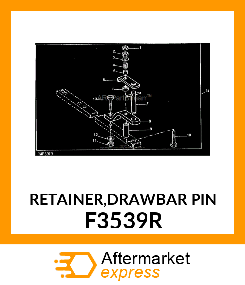 RETAINER,DRAWBAR PIN F3539R