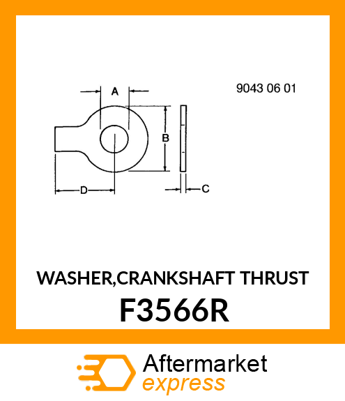 WASHER,CRANKSHAFT THRUST F3566R