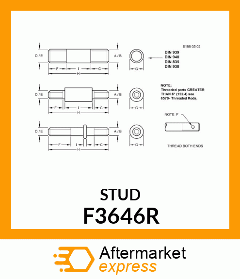 STUD F3646R