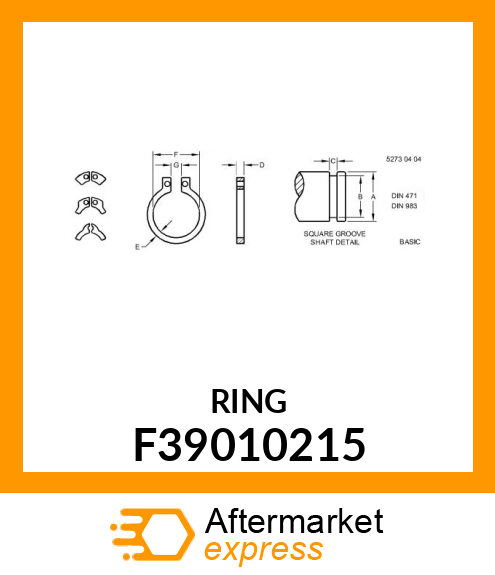 SNAP RING,SNAP RING,EXTERNAL F39010215