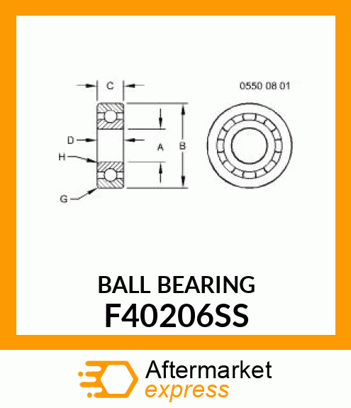 BALL BEARING F40206SS