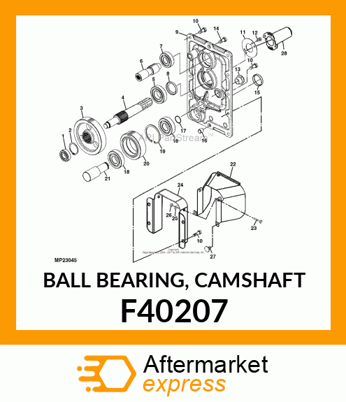 BALL BEARING, CAMSHAFT F40207