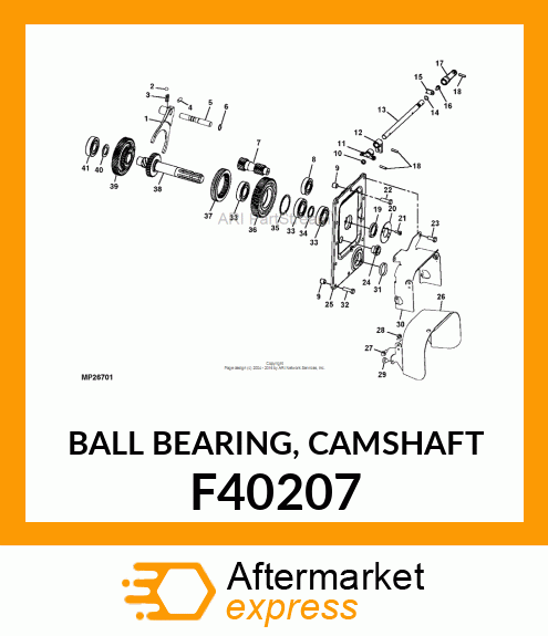 BALL BEARING, CAMSHAFT F40207