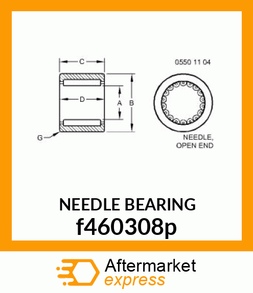 NEEDLE BEARING f460308p