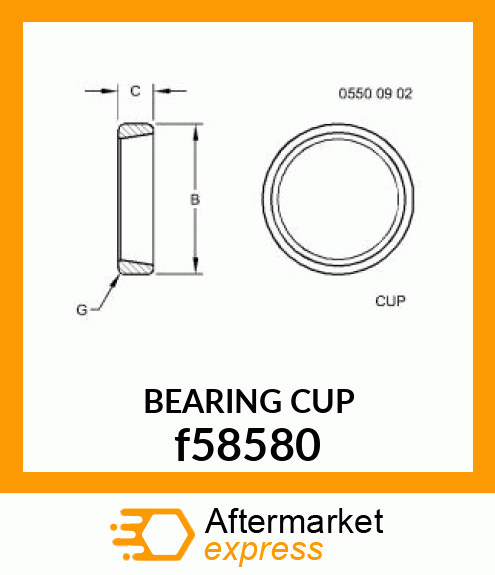 BEARING CUP f58580