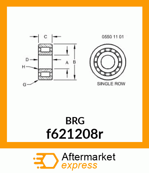 CYLINDRICAL ROLLER BEARING f621208r