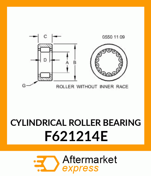 CYLINDRICAL ROLLER BEARING F621214E