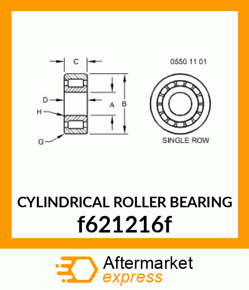 CYLINDRICAL ROLLER BEARING f621216f