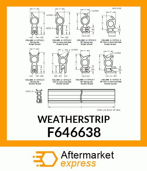 WEATHERSTRIP F646638