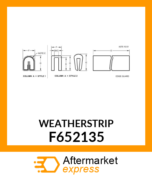 WEATHERSTRIP F652135