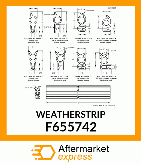 WEATHERSTRIP F655742