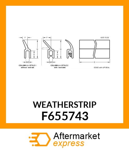 WEATHERSTRIP F655743