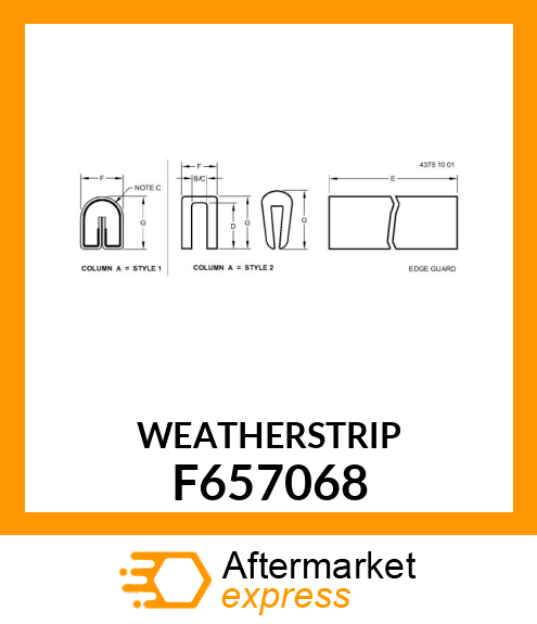 WEATHERSTRIP F657068