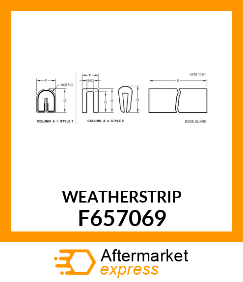 WEATHERSTRIP F657069