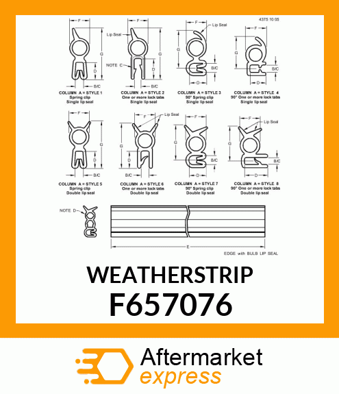 WEATHERSTRIP F657076