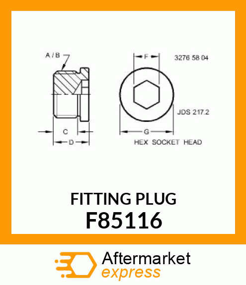 FITTING PLUG F85116