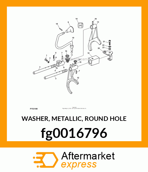 WASHER, METALLIC, ROUND HOLE fg0016796