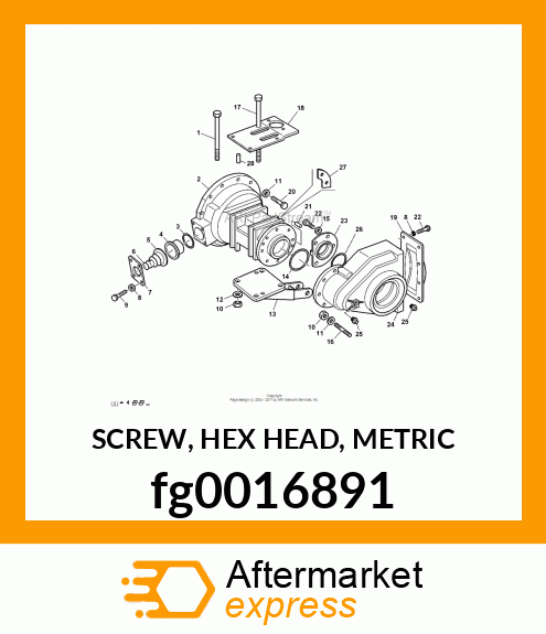 SCREW, HEX HEAD, METRIC fg0016891