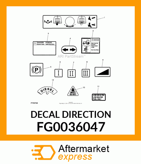 DECAL DIRECTION FG0036047