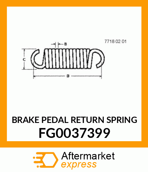 BRAKE PEDAL RETURN SPRING FG0037399