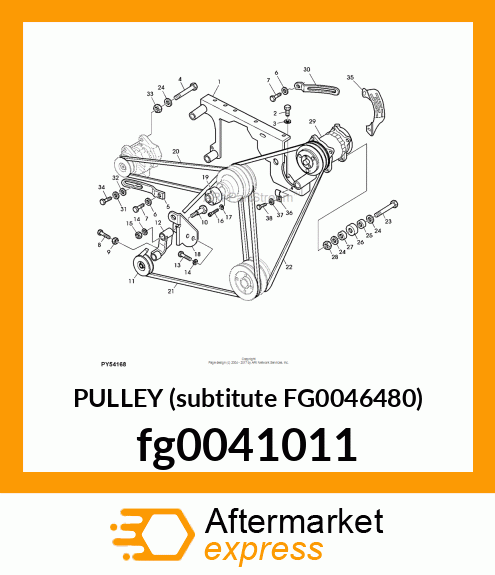 PULLEY (subtitute FG0046480) fg0041011