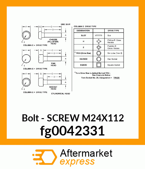 SCREW M24X112 fg0042331