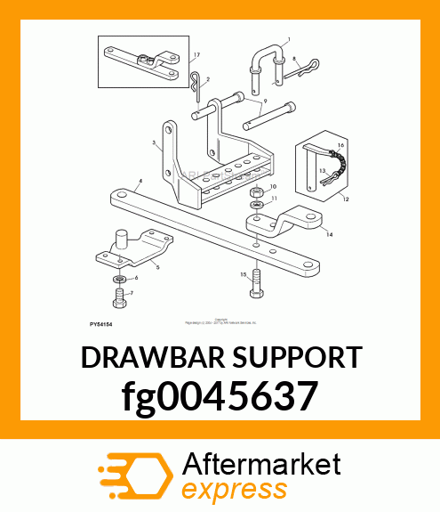 DRAWBAR SUPPORT fg0045637