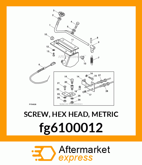 SCREW, HEX HEAD, METRIC fg6100012