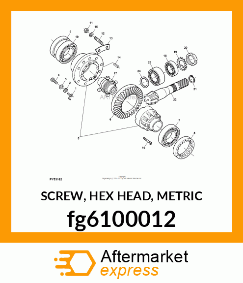 SCREW, HEX HEAD, METRIC fg6100012