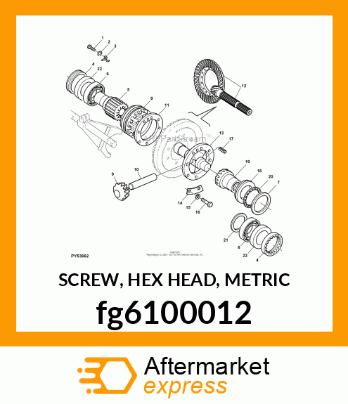 SCREW, HEX HEAD, METRIC fg6100012