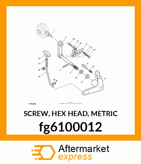 SCREW, HEX HEAD, METRIC fg6100012